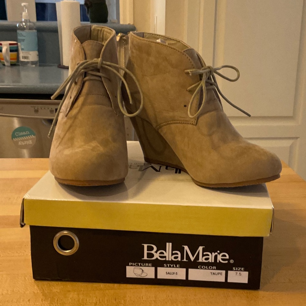 Cream Booties - Picture 1 of 2